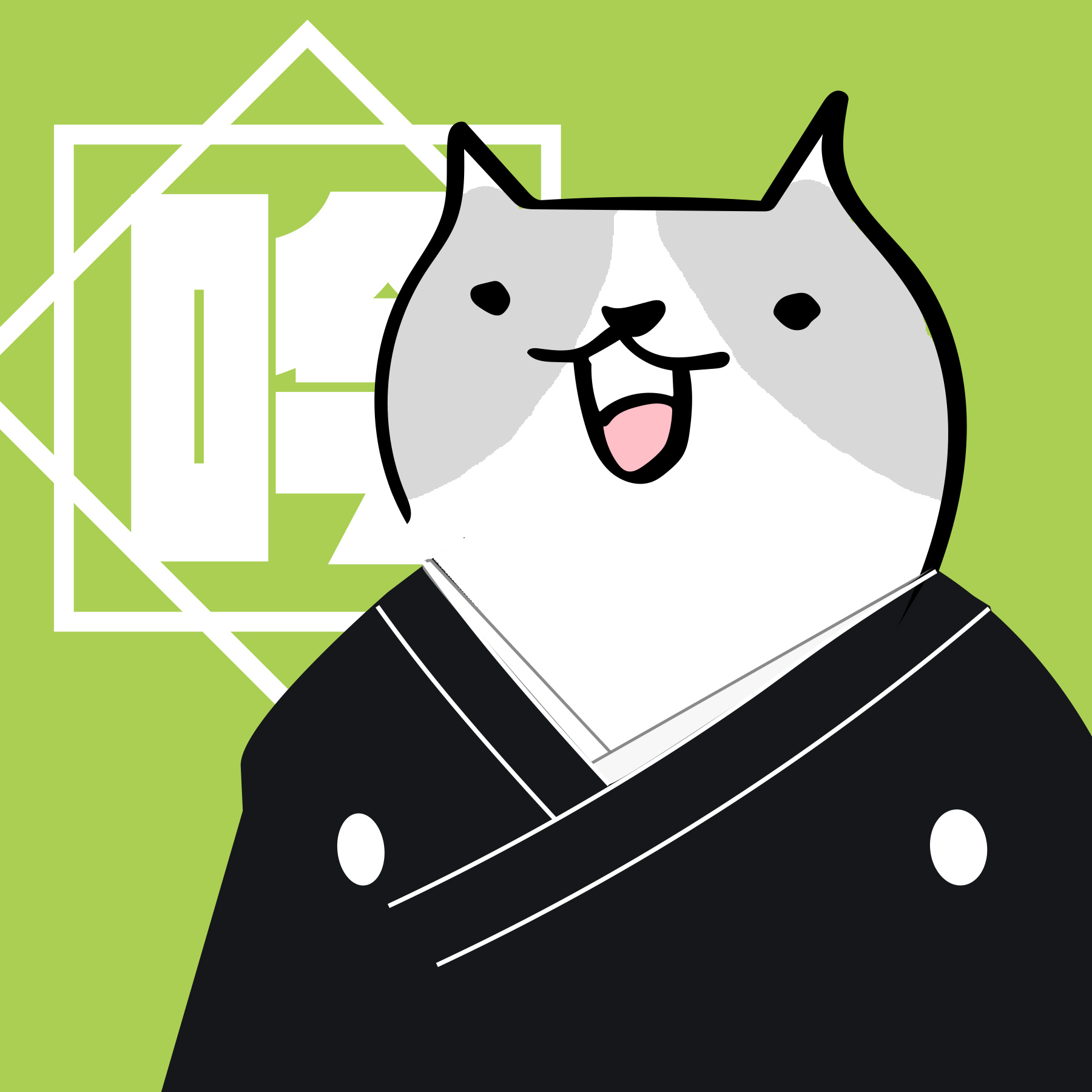 詩吟の入口のロゴ（吟ねこ）